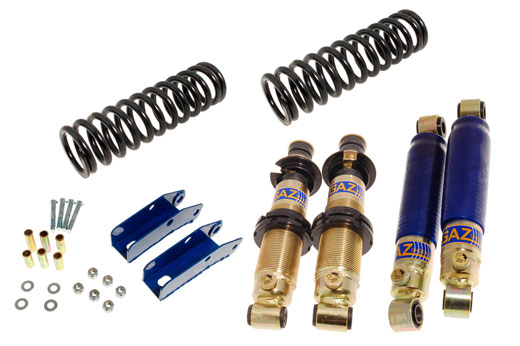 GAZ Front and Rear Shock Absorber Kit - Ride/Height Adjustable Front - with Uprated Front Springs/Rear Brackets - Rotoflex Vitesse - RV6200SAGAZ